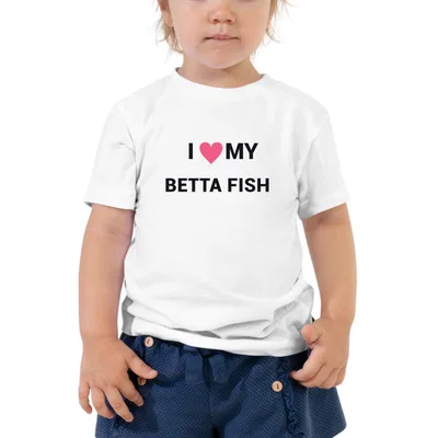 I Love My Betta Fish Heart kids tee preview