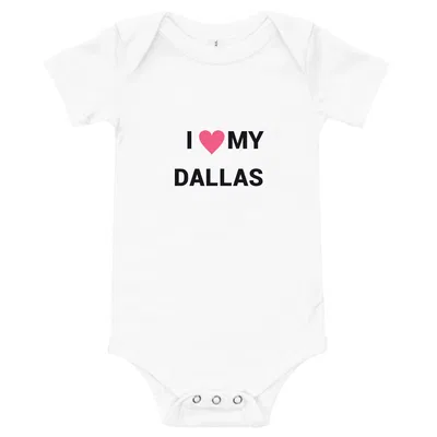 I Love My Dallas Heart onesie preview