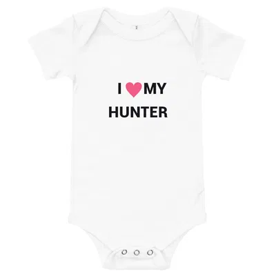 I Love My Hunter Heart onesie preview