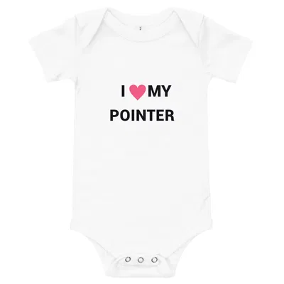 I Love My Pointer Heart onesie preview