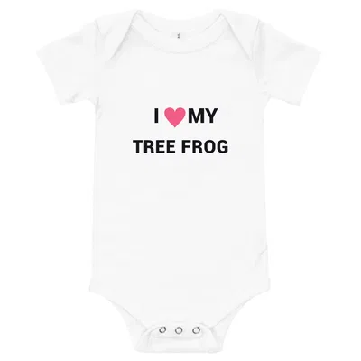I Love My Tree Frog Heart onesie preview