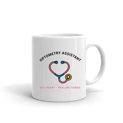 Optometry Assistant Stethoscope Heart mug preview