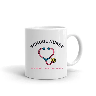 School Nurse Stethoscope Heart mug preview