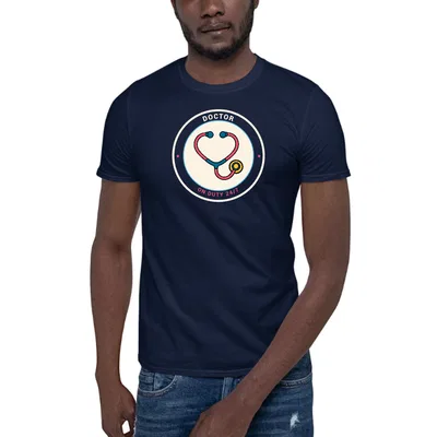 Doctor On Duty Badge dark tee preview