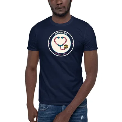Paramedic On Duty Badge dark tee preview