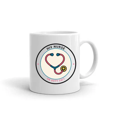 Hiv Nurse On Duty Badge mug preview