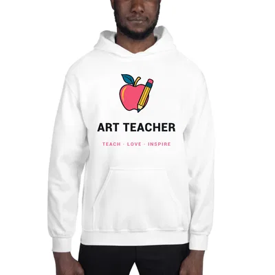 Art Teacher Apple & Pencil hoodie preview
