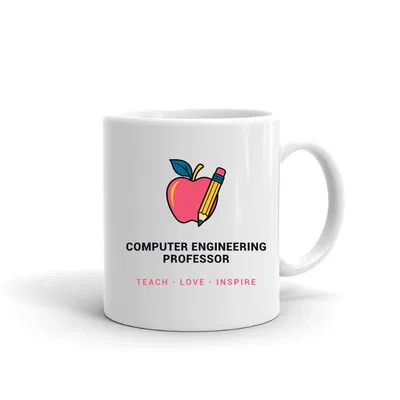 Computer Engineering Professor Apple & Pencil mug preview