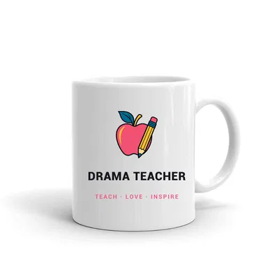 Drama Teacher Apple & Pencil mug preview
