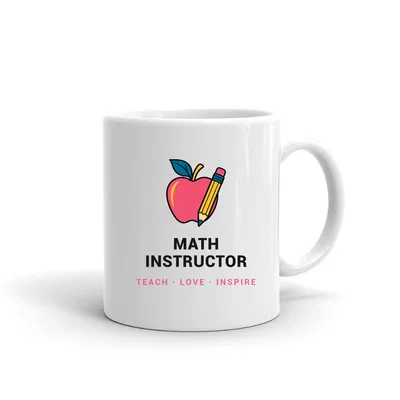Math Instructor Apple & Pencil mug preview