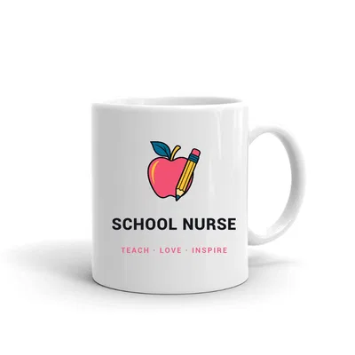 School Nurse Apple & Pencil mug preview