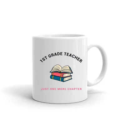 1st Grade Teacher Book Stack mug preview