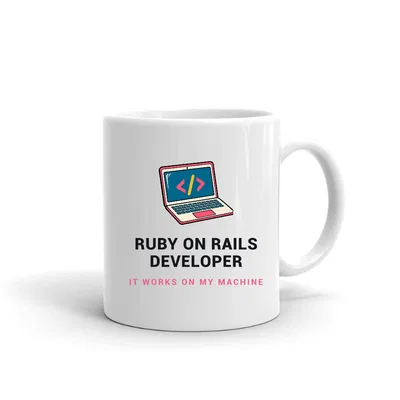 Ruby On Rails Developer Code Laptop mug preview