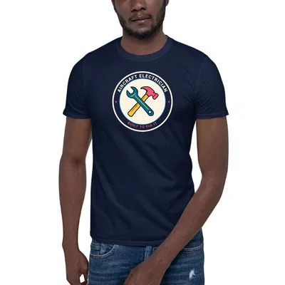 Aircraft Electrician Tools Badge dark tee preview