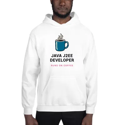 Java J2ee Developer Runs on Coffee hoodie preview
