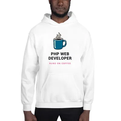Php Web Developer Runs on Coffee hoodie preview