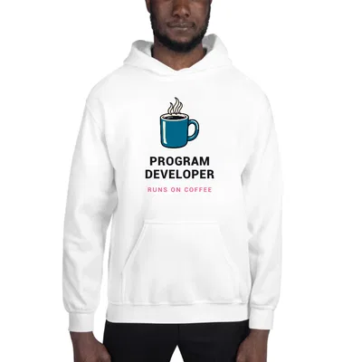 Program Developer Runs on Coffee hoodie preview
