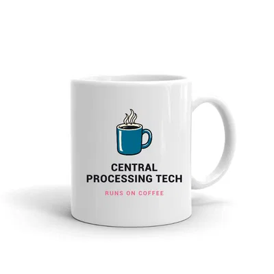 Central Processing Tech Runs on Coffee mug preview