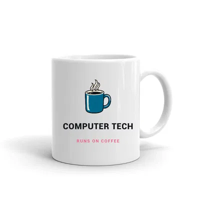 Computer Tech Runs on Coffee mug preview