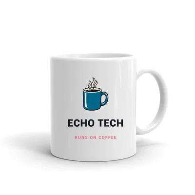 Echo Tech Runs on Coffee mug preview