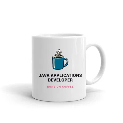 Java Applications Developer Runs on Coffee mug preview