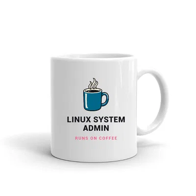 Linux System Admin Runs on Coffee mug preview