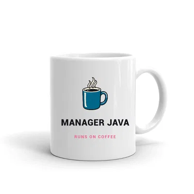 Manager Java Runs on Coffee mug preview