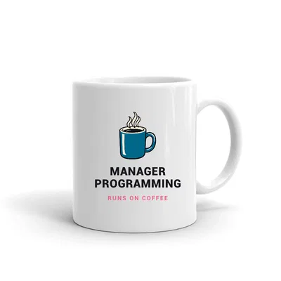 Manager Programming Runs on Coffee mug preview