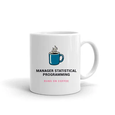 Manager Statistical Programming Runs on Coffee mug preview