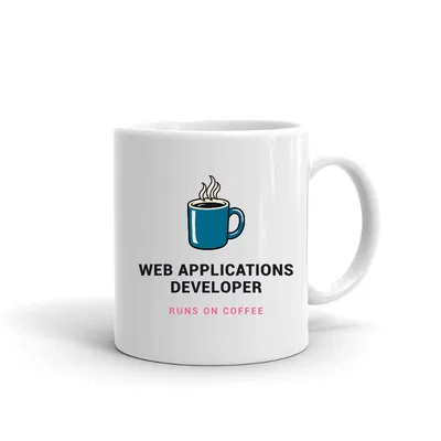 Web Applications Developer Runs on Coffee mug preview