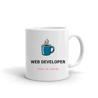 Web Developer Runs on Coffee mug preview