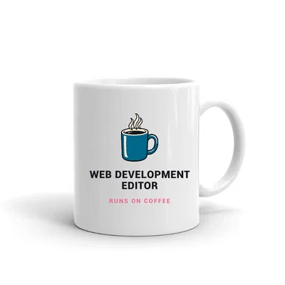 Web Development Editor Runs on Coffee mug preview