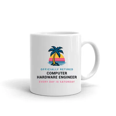 Retired Computer Hardware Engineer Palm Sunset mug preview
