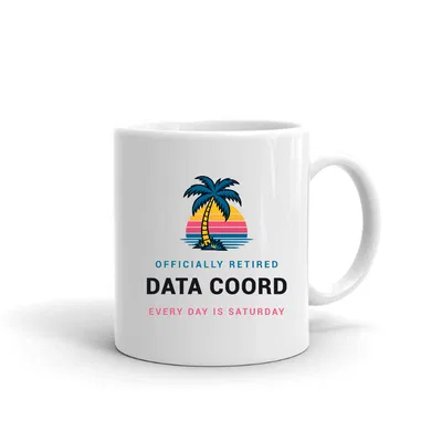 Retired Data Coord Palm Sunset mug preview