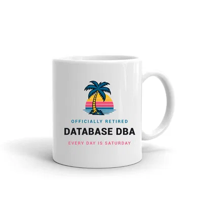 Retired Database Dba Palm Sunset mug preview