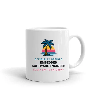 Retired Embedded Software Engineer Palm Sunset mug preview