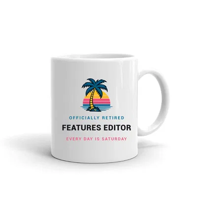 Retired Features Editor Palm Sunset mug preview