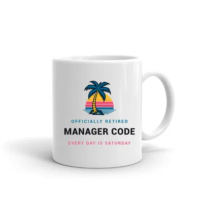 Retired Manager Code Palm Sunset mug preview