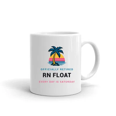 Retired Rn Float Palm Sunset mug preview