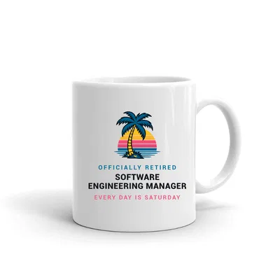 Retired Software Engineering Manager Palm Sunset mug preview