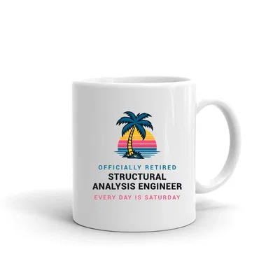 Retired Structural Analysis Engineer Palm Sunset mug preview