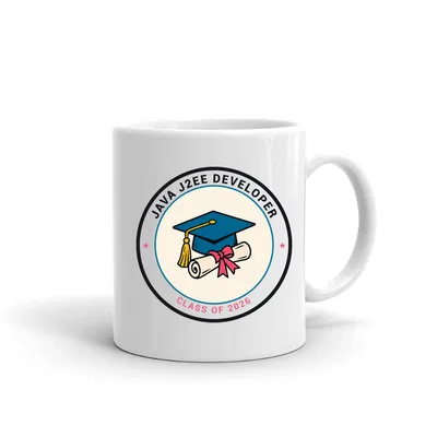 Java J2ee Developer Graduate Badge mug preview