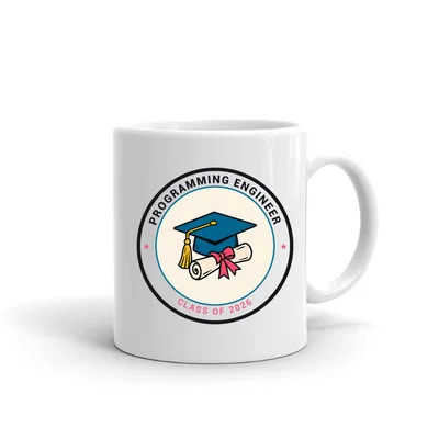 Programming Engineer Graduate Badge mug preview