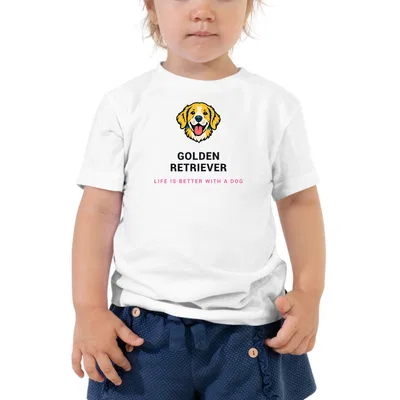 Golden Retriever Life Is Better kids tee preview