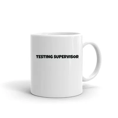 Testing Supervisor Fun Style mug preview