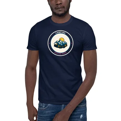Camping Mountain Badge dark tee preview