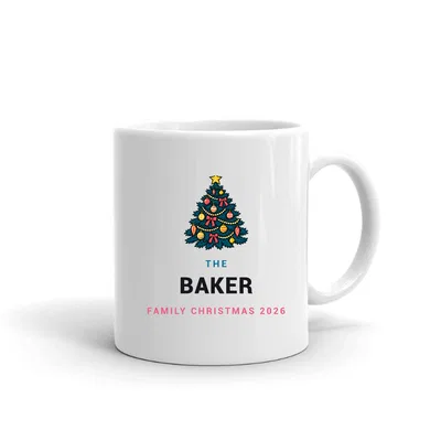 The Baker Family Christmas mug preview