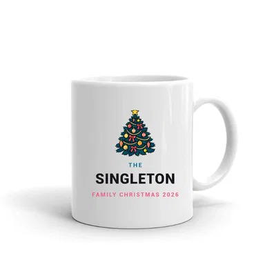 The Singleton Family Christmas mug preview