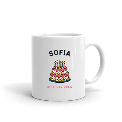 Sofia Birthday Crew mug preview