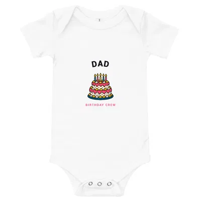 Dad Birthday Crew onesie preview